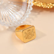 Gatsby Signet Ring - LOULOUROSE