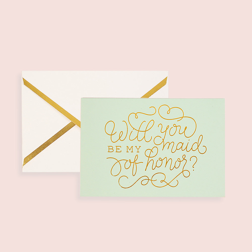 Be My Maid Of Honor Greeting Card - LOULOUROSE