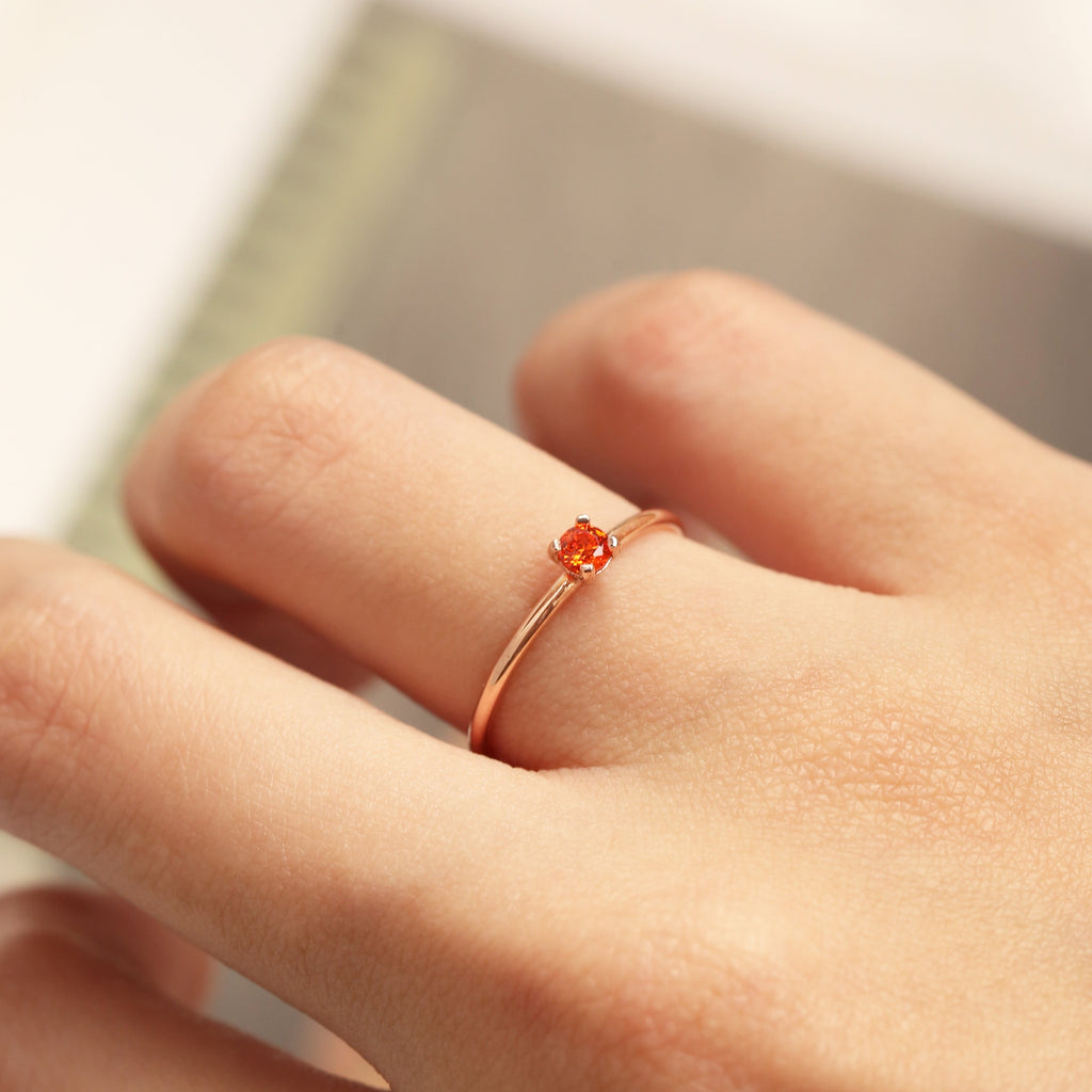 Birthstone Solitaire Ring - LOULOUROSE