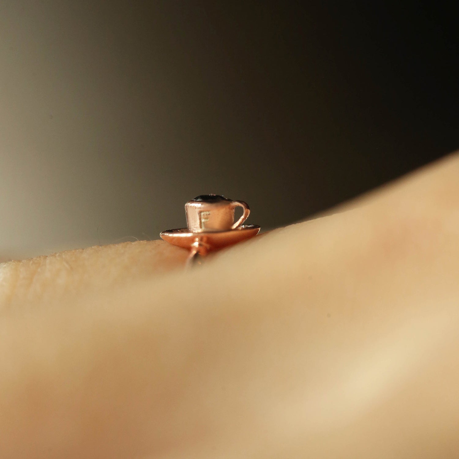 Tiny Coffee Cup Ring | Cincin Perak \u0026 Emas Asli | LOULOUROSE, image size:1500x1500