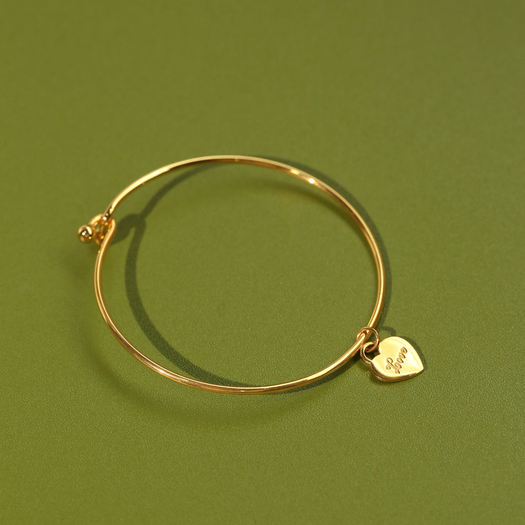 Heart Plaque Bangle - LOULOUROSE