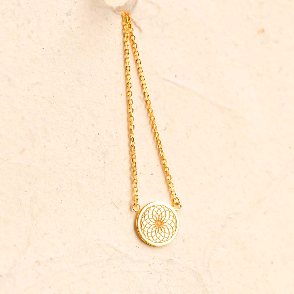 Lotus of Life Medallion Necklace - LOULOUROSE