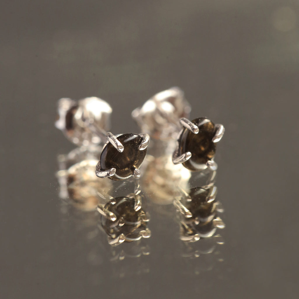 Raw Obsidian Stud Earrings - LOULOUROSE
