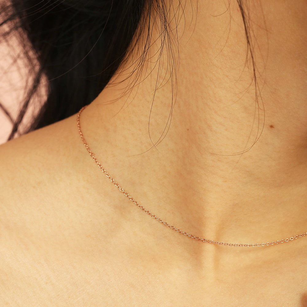 Thin Rolo Chain Necklace - LOULOUROSE