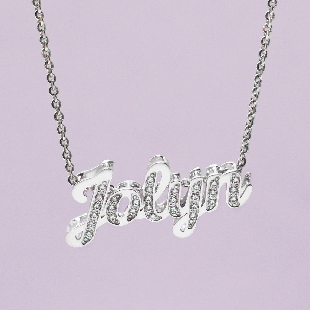 Double Decker Nameplate Necklace - LOULOUROSE