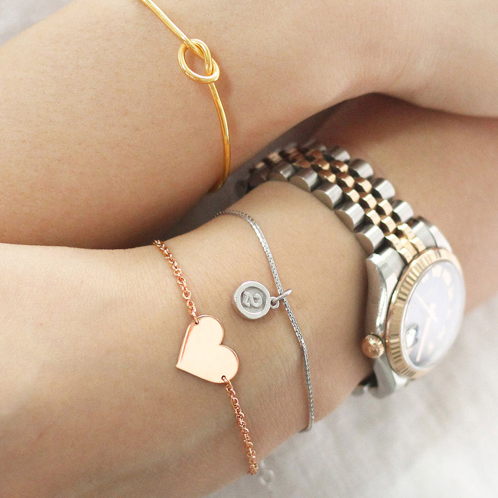 Knotted Heart Bracelet - LOULOUROSE