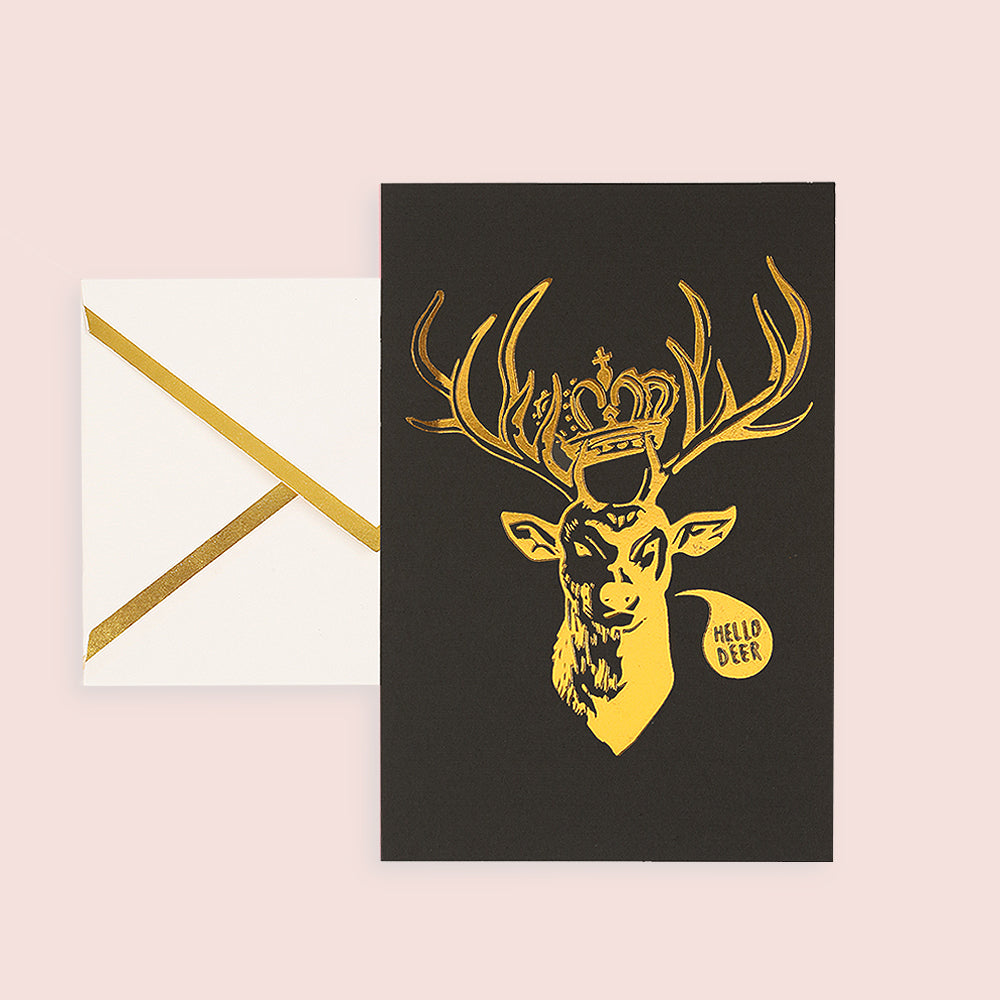 Hello Deer Greeting Card - LOULOUROSE