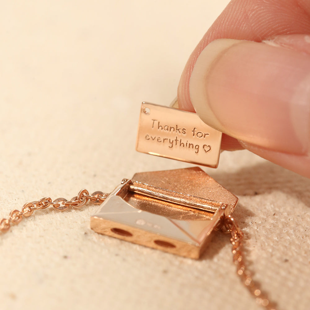 Engravable Petite Love Letter Necklace | Kalung Surat Ukir
