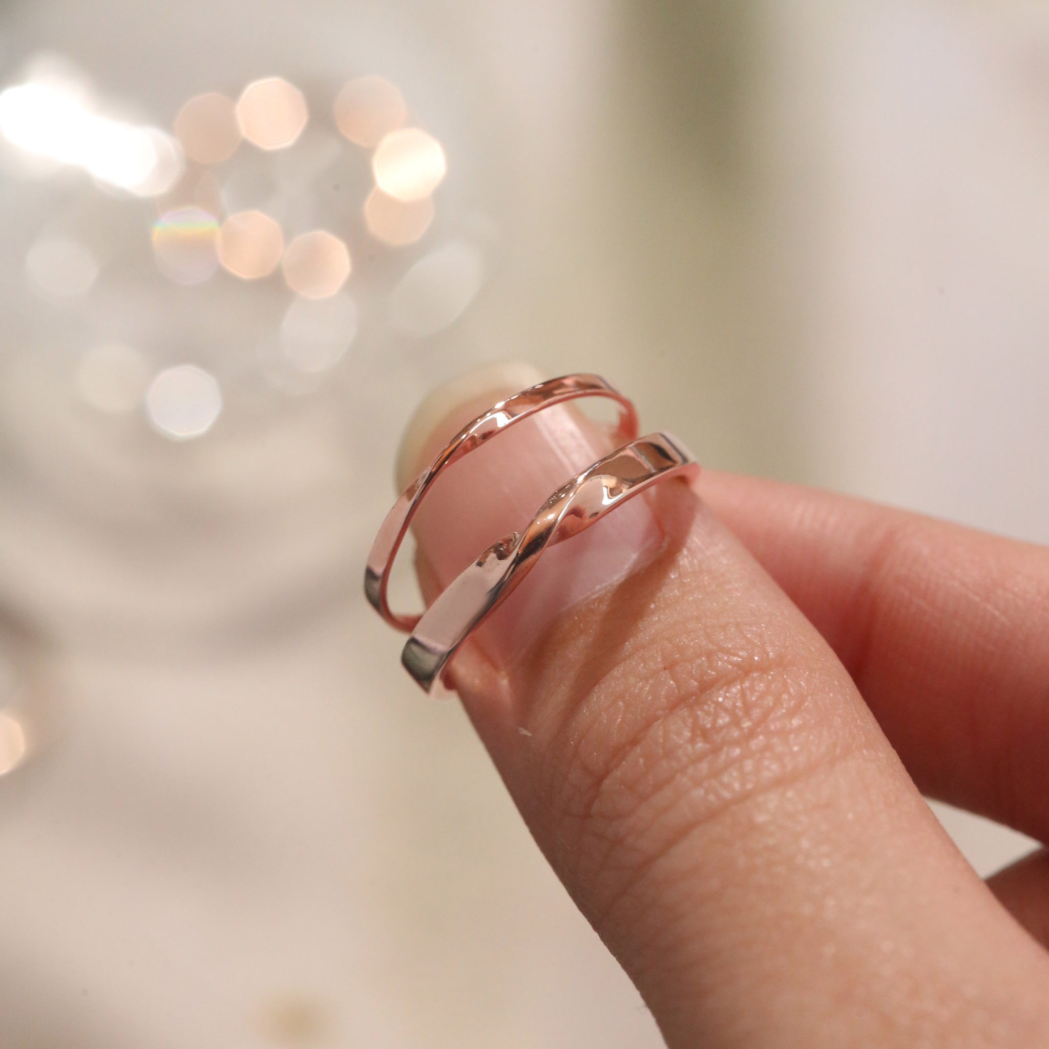Petite Mobius Ring Cincin Perak Emas Asli LOULOUROSE