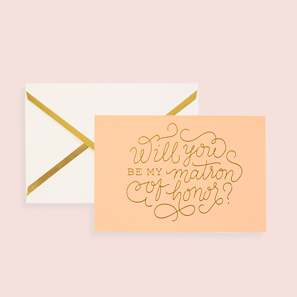 Be My Matron Of Honor Greeting Card - LOULOUROSE