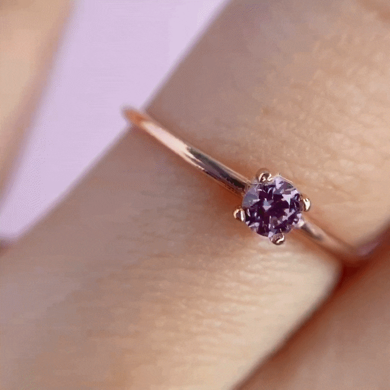 Birthstone Solitaire Ring